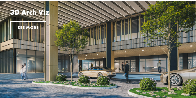3D rendering of modern real estate project in Ahmedabad